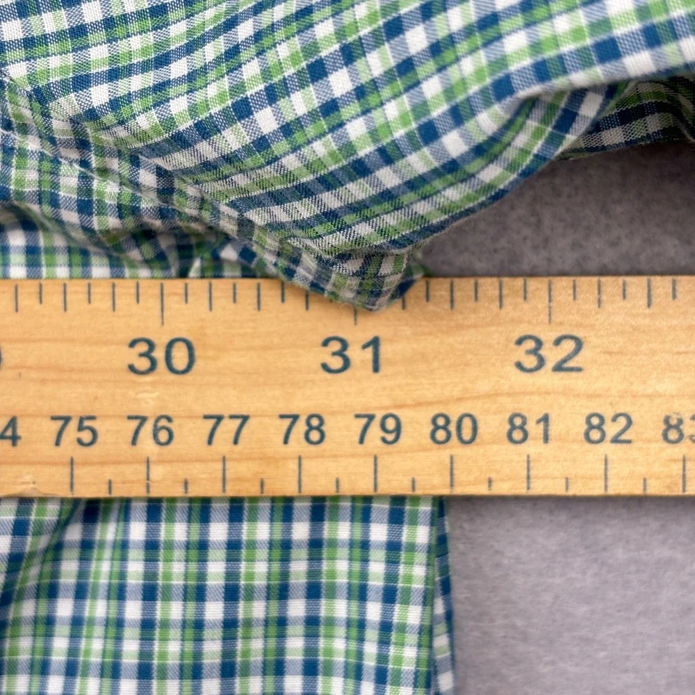 Harbor Bay Shirt Mens 4XL Plaid Button Front Short Sleeve Casual Gingham Classic